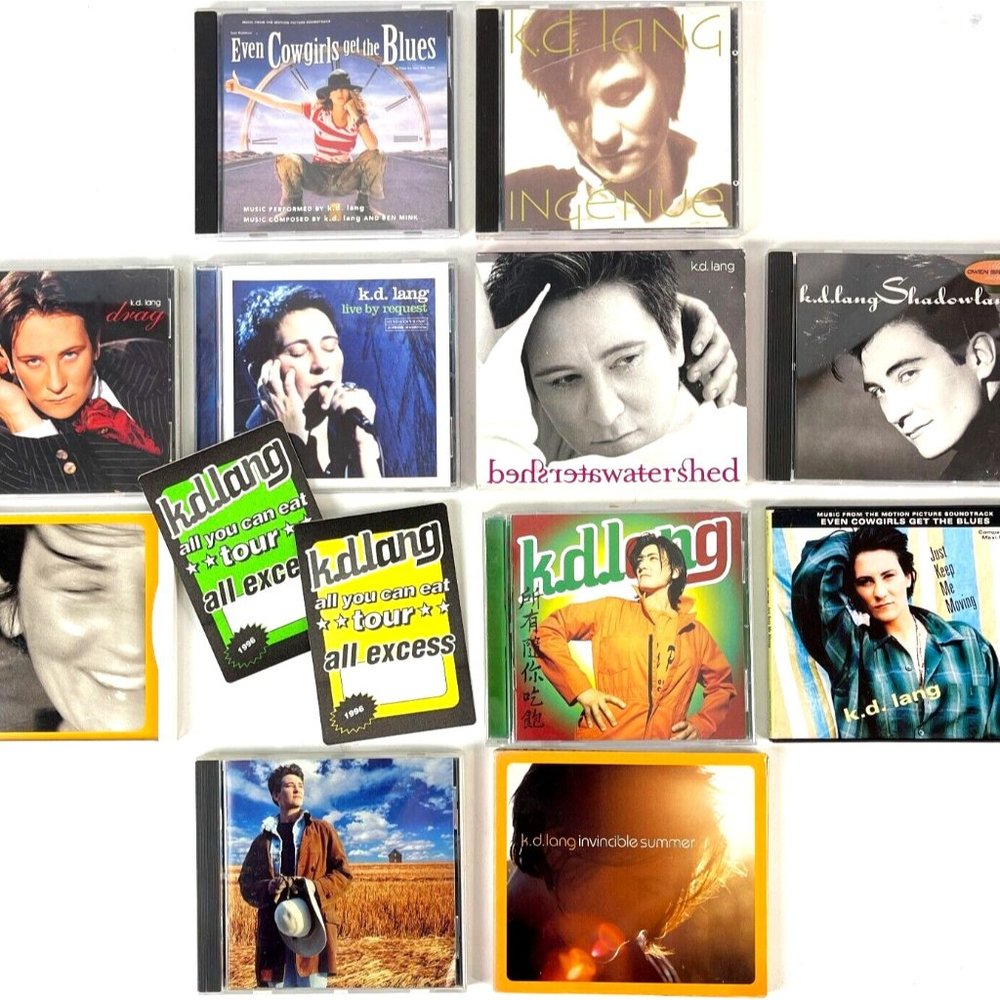 KD Lang VIP Pass 11 CD Lot Ingenue Shadowland Twang Cowgirls Drag Watershed Eat